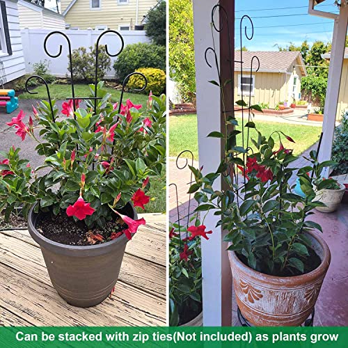 Mklsit 24" Metal Plant Trellis for Climbing Plants Support, 4 Pack - size: 23.6" Fan Shape