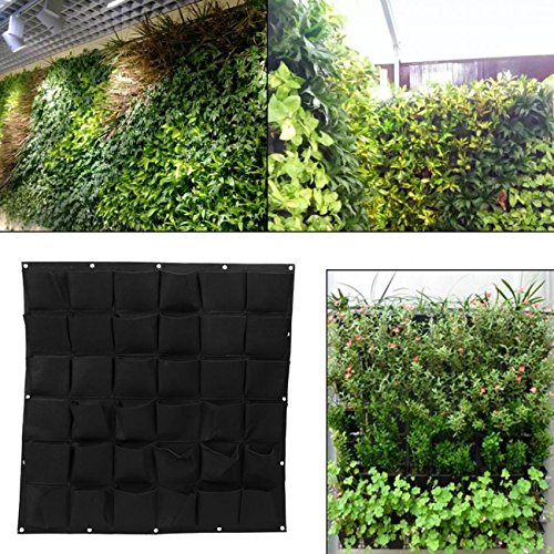 Ogrmar 36 Pockets Wall Planter Breathable Vertical Garden Planter Grow Bag - size: 36 Pockets