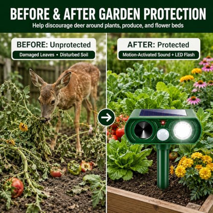 4 Pack Solar Ultrasonic Animal Repellent Outdoor for Yard