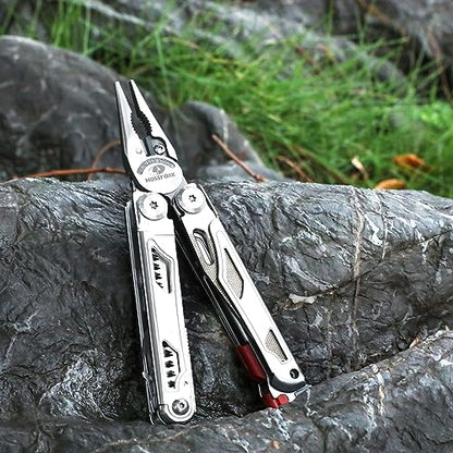 MOSSY OAK 19-in-1 Multitool Pliers Stainless Steel Self-Locking - color: 19-in-1, Silver