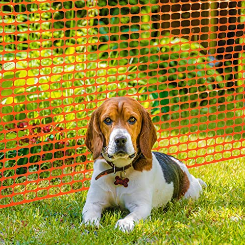 DOEWORKS Plastic Safety Fence, 4 ft x 100 ft Barrier Netting, Orange - color: Orange