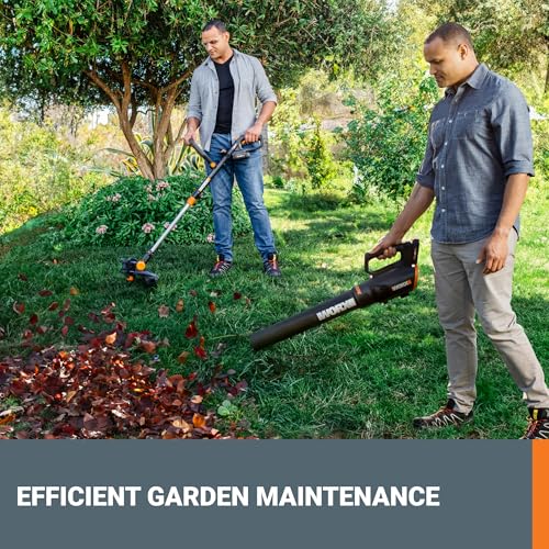 Worx 20V 12" 3-in-1 Cordless Weed Wacker & 360CFM Leaf Blower Kit, WG930.2 - style: 12" Trimmer & 360 CFM Blower w/(2) 2.0Ah Batteries