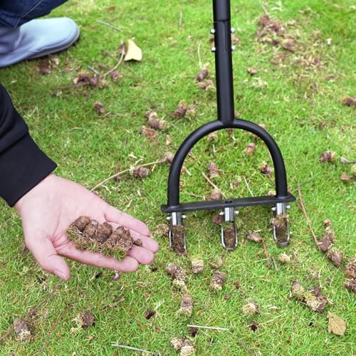 Lawn Aerator Coring Tool with 3 Hollow Tines