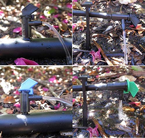 60-Pack Flag Drip Emitters for Drip lrrrigation, 3 Sizes,1/2/4 GPH