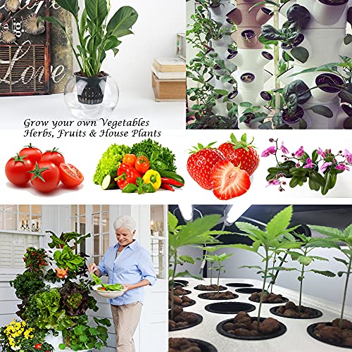 ORIMERC 10 Pack 3 inch Hydroponic Net Pots with Self Watering Wick, Clay Pebbles, Plant Labels Mesh Baskets for Indoor Garden, Aquaponics, Orchids, Herbs, Vegetable, Seed Starting, Mason Jar Insert - size: 3 inch-10 Pack
