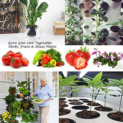 ORIMERC 10 Pack 3 inch Hydroponic Net Pots with Self Watering Wick, Clay Pebbles, Plant Labels Mesh Baskets for Indoor Garden, Aquaponics, Orchids, Herbs, Vegetable, Seed Starting, Mason Jar Insert - size: 3 inch-10 Pack