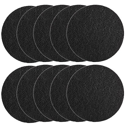 Charcoal Filters for Kitchen Compost Bin, 10 Pack Compost Filters for Countertop Bin Pail Replacement, Activated Charcoal Home Bucket Refill Sets, Round 6.7 Inch
