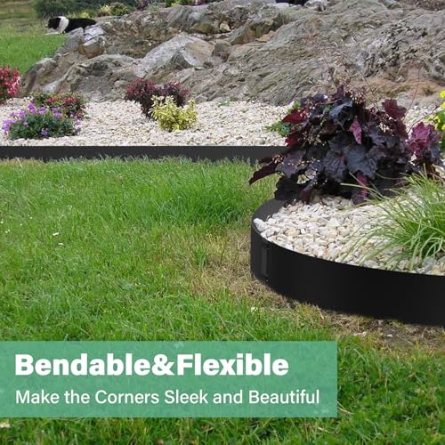 10 inch Tall Metal Landscape Edging, Garden Edging Black - size: 10 Inch 6Pcs