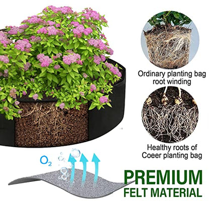 ZtohPyo 2-Pack 50 Gallon Plant Grow Bags, Large Fabric Raised Garden Bed with Handles,Durable Garden Beds Planters Aeration Gardening Container to Grow Vegetables for Outdoor Plants - size: 2-pack 50 Gallon