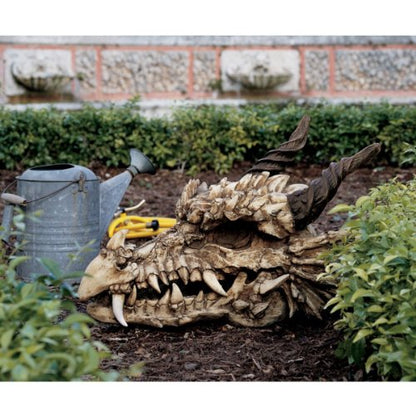 Design Toscano Stoker's Moors Dragon Skull Gothic Garden Statue, Large, 26 Inch, Polyresin, Full Color - style: Moors Dragon