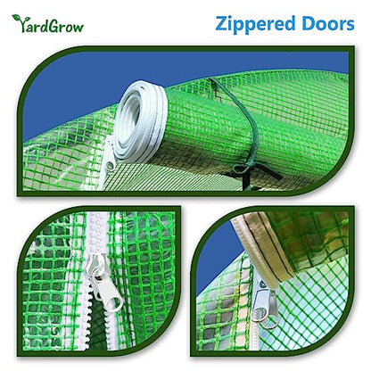 YardGrow Greenhouse Replacement Cover Larger Walk in Outdoor Plant Gardening Greenhouse (Frame Does NOT Included) (Green, 10'x7'x6') - color: Green, 10'x7'x6'