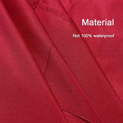 Total 6PCS Deep Red Bib Apron for Women Adult Unisex Durable Comfortable with 2 Front Pockets Washable Chef Aprons for Cooking Baking Kitchen Restaurant Crafting Painting. - color: Wine