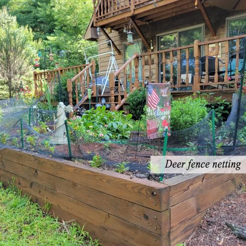 Junflying Bird Netting for Garden, 7.5X100 FT, 1/2“ Mesh - size: 7.5x100 FT-1/2"