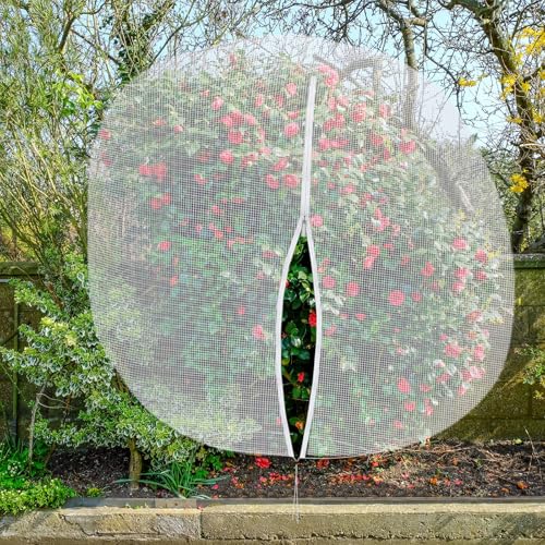 1 Pcs Large Fruit Tree Netting 12 X 16 Ft with Zipper Drawstring - size: 12 x 16 ft