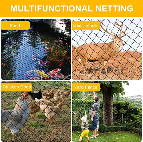 BSTPCOO Bird Nets 25'x100' with 1" Mesh, Nylon Poultry Net Over Chicken Run - size: 25'×100'-1''