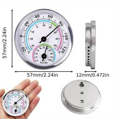 1pc Portable 2-in-1 Thermometer and Hygrometer, Mechanical Temp Humidity Meter for Greenhouse Home Office Garden, Wall Mount or Desktop