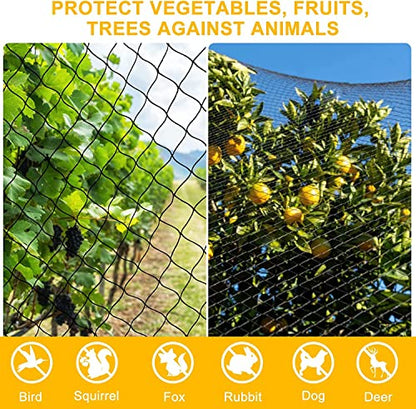 BSTPCOO Bird Nets 25'x100' with 1" Mesh, Nylon Poultry Net Over Chicken Run - size: 25'×100'-1''