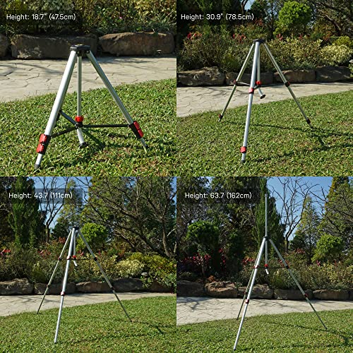 Eden 94156 PRO Metal Telescoping Tripod Adjustable 6-Pattern Mobile Rotary Gear Drive Garden Sprinkler for Yard W/Premium Quick Connect Starter Set - style: Telescoping Metal Tripod