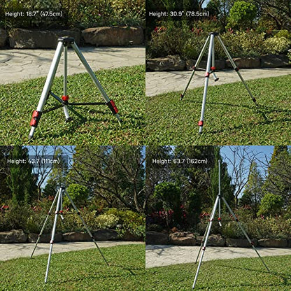 Eden 94156 PRO Metal Telescoping Tripod Adjustable 6-Pattern Mobile Rotary Gear Drive Garden Sprinkler for Yard W/Premium Quick Connect Starter Set - style: Telescoping Metal Tripod