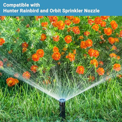 10 Pieces Variable Arc Nozzle, Pop-up Sprinkler Heads Replacement Compatible with Most of 360 Degree Adjustable Pop Up Sprinklers Spray Head for Garden Lawn Irrigation (6AN) - size: 6AN