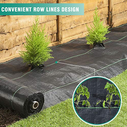 5FTx300FT Weed Barrier Landscape Fabric Heavy Duty 5oz Pro Ground Cover Mat - size: 5oz-5ftx300ft