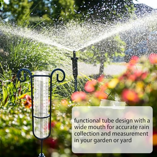 2 Pack Glass Rain Gauge, 8.25 x 2.25 Inches, 7 Inch Capacity