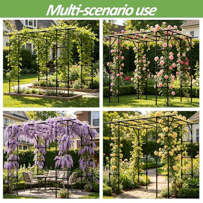 Grape Vine Trellis,Heavy Duty Metal Plant Support Trellis-96L*62 * 79H in - size: 95.7（L）*61.6(W)*78.5(H) in