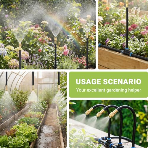 66FT 5/16in Drip Irrigation Hose for 360° Adjustable Drip Irrigation System