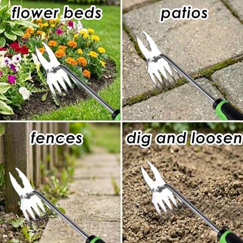Ocean Pearl Weed Puller Tool, Weed Puller Hand Weeding Tool, Weeder Tool, Weed Remover Tool for Garden Tools & Gardening Hand Tools, Manual Dandelion Root Remover, Ergonomic Handle for Lawn Yard