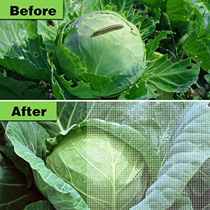 Garden Netting Ultra Fine 8x10ft, Insect Net Bug Mesh for Garden Plants - size: 8'x10'