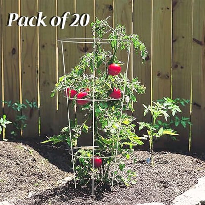 BestNest Panacea 89723 Round Tomato & Pepper Towers, Galvanized, Pack of 20