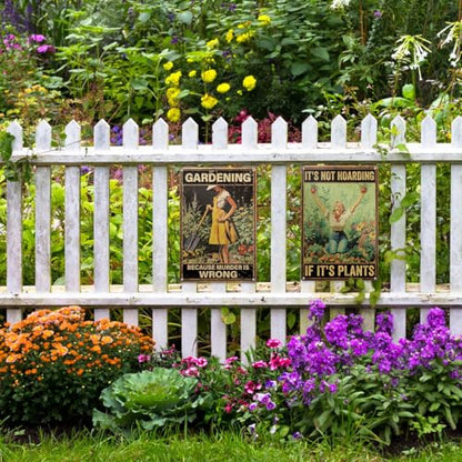 8x12″ Gardening Sign | Funny Garden Decor, Hoarding Plants, 2487 - style: Not Hoarding