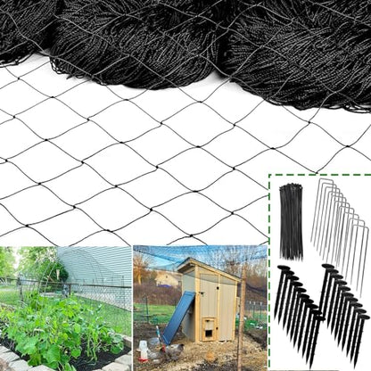 Bird Netting for Garden Protection - 1" Mesh Netting to Cover Chicken Coops - size: 1", 50' x 100'