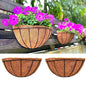 LaLaGreen Large Wall Planter (16 in, 2 Pack) Coco Liner Flower Baskets - size: 16" x 2 Pack