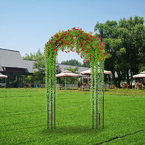 Arbuxzuy 8.5ft Metal Garden Arch Trellis for Climbing Plants - size: Large