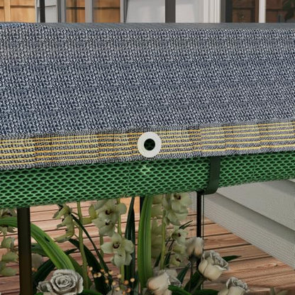 Outsunny 7.3 x 3.4 x 1 ft Galvanized Raised Garden Bed with Cover Dark Gray