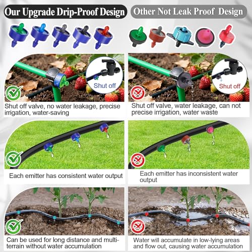200Pcs 1 GPH Drippers Pressure Compensating Irrigation Emitters - color: 200 PCS 1GPH