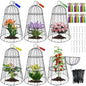 6 PCS 17.7"H X 11.42"D Garden Cloches,Chicken Wire Plant Covers Protectors Modular Design for Customizable Protection,Rust-Proof Heavy Duty Metal Plant Cage for Seedlings Flowers Protect from Animals