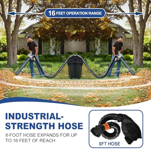 8 FT Leaf Collection System Compatible with WORX Leaf Blower Vac