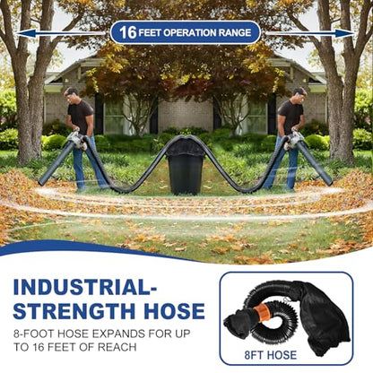 8 FT Leaf Collection System Compatible with WORX Leaf Blower Vac