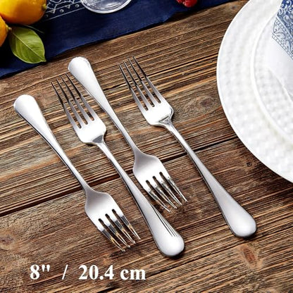 KEAWELL Premium Verona 4-Piece 8-Inch Dinner Fork Set (4, Dinner Forks) - size: Dinner Forks