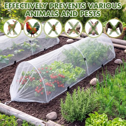 3 Pack Garden Bed Cover Row Accelerator Plants Cover,White,6.2ft - color: White, size: 6.2ft
