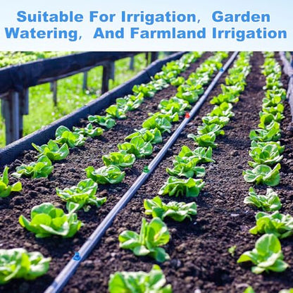 M METERXITY 100-Pack Drip Irrigation Emitters, Adjustable 360 Degree Plastic Micro Sprinkler Heads for Garden Lawn Drip Irrigation System [Red] - color: red