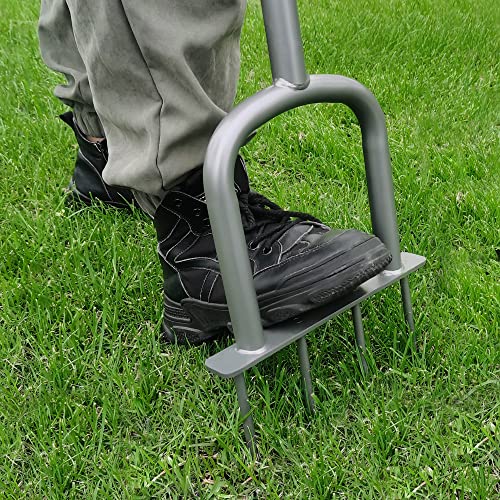 BARAYSTUS 4‑Prong Lawn Aerator Tool, Foot‑Step Spike Aerator