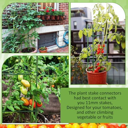 50 Pcs Adjustable Plant Stake Arm for Tomato Cage 11" Stake Connector