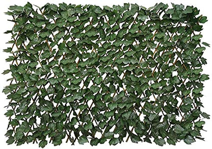 Expandable Privacy Fence Screen for Balcony Patio Outdoor Porch - color: Dark Green