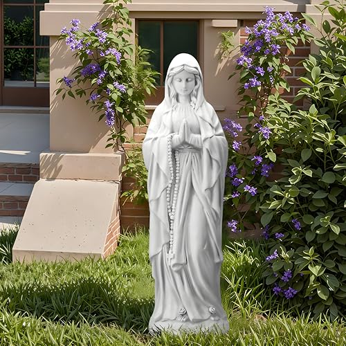 YOLENY 29.9" Virgin Mary Statue, Praying Mother Mary Religious Garden Decor - size: 29.9 Inch-Praying Virgin Mary