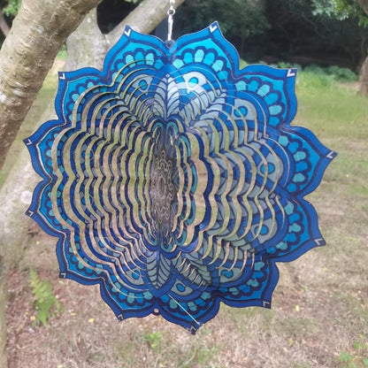Wind Spinner Outdoor Mandala, Hanging Wind Spinners Garden 10"