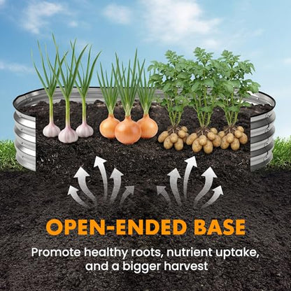 Sweetcrispy Raised Garden Bed Outdoor, 6x3x1ft Galvanized Planter Box - size: 6×3×1ft