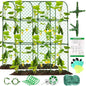 Cucumber Trellis for Garden, Upgrade U-Shaped Metal Garden Trellis Plant Grow Support Frame for Climbing Plants Vegetable Flower Fruits Vine Raised Bed with Netting, Instruction, Garden Tools, Green - color: U-Frame 49.2'' (H) X 49.6'' (L)